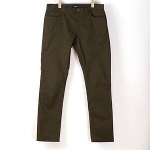 Theory Mens Raffi Pants Slim Fit Straight Leg Olive Forest Green - Size 34